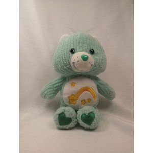 8" Corduroy Wish Care Bear Mint Green Yellow Rainbow Star 2003 Stuffed Animal